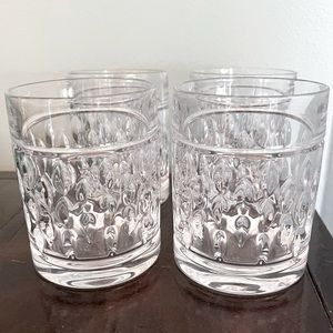 RALPH LAUREN Aston Crystal Glassware Barware Set 4 Double Old Fashioned🥃